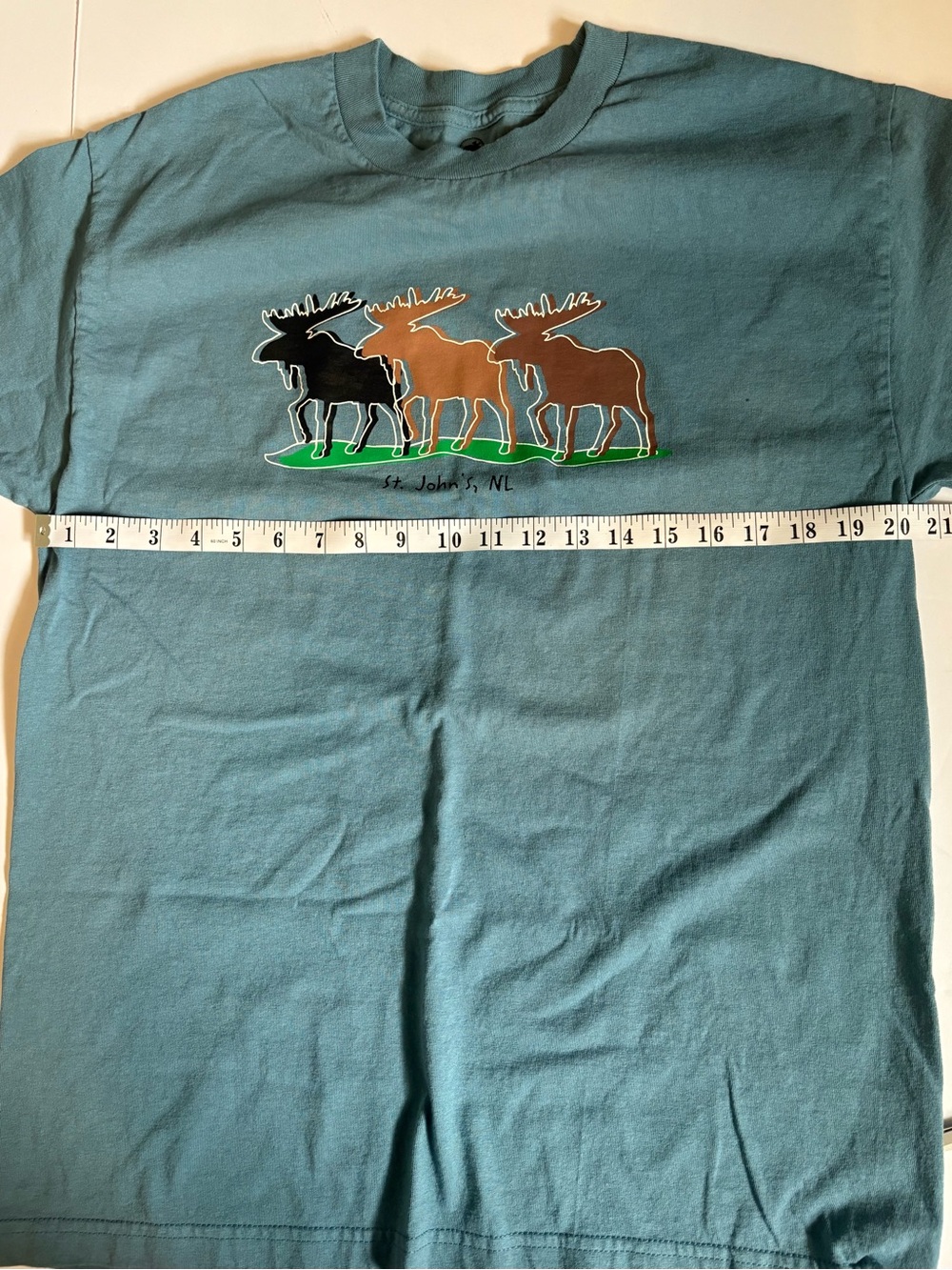 St. John's NL, Moose Graphic Men’s T-Shirt, relaxed fit, Sz L. Made in Canada.. - Picture 4 of 6